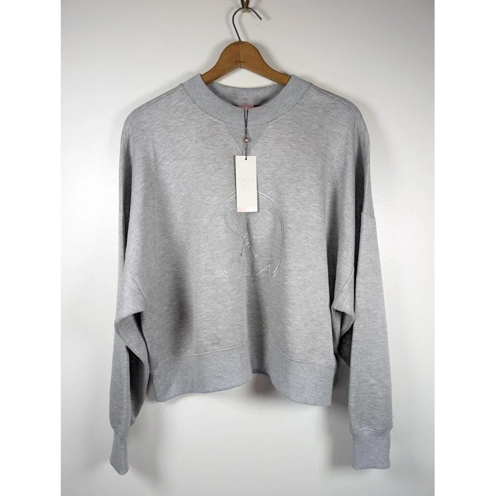 Calia Womens Pique‎ Scuba Crew Sweatshirt Size XXL Tennis Pickleball Comfort NEW